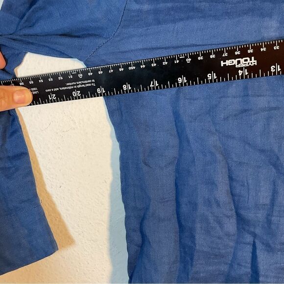 Lilly Pulitzer Ladies Amelia Island Tunic Blue White XS Casual 97700 Linen - Picture 10 of 12